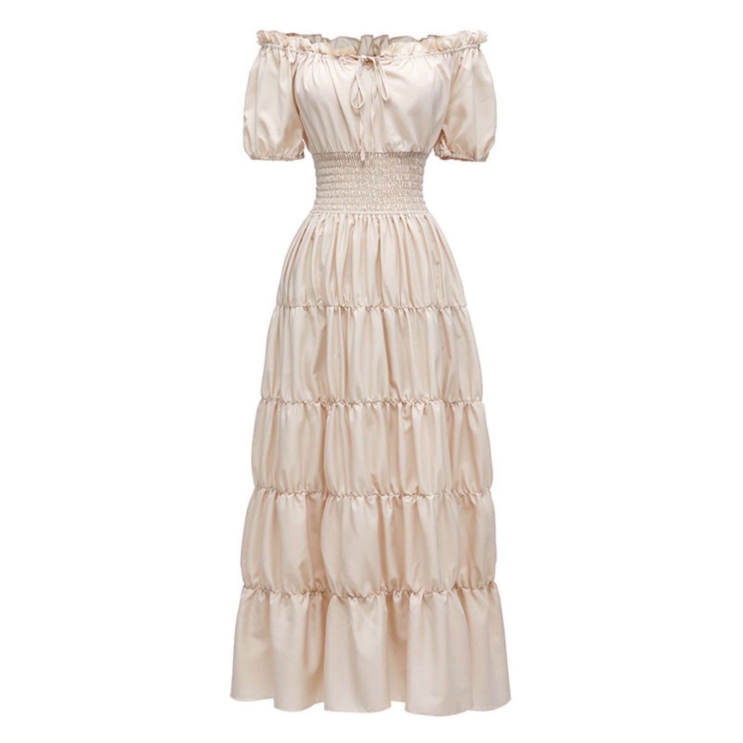 AIZA™ – Classic Corset Long Retro Maxi Dress